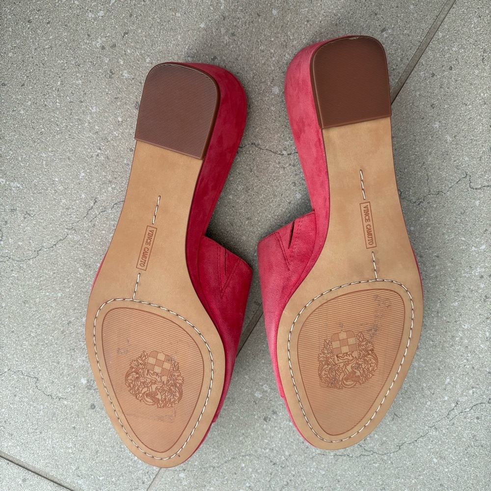 Vince Camuto Coral Suede Wedge Heel Sandals - Picture 5 of 8
